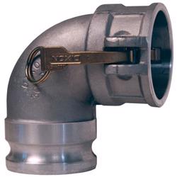 200DA-90AL Cam & Groove 90° Adapter x Coupler Elbow 200DA-90AL Aluminum Type DA 90° Elbows